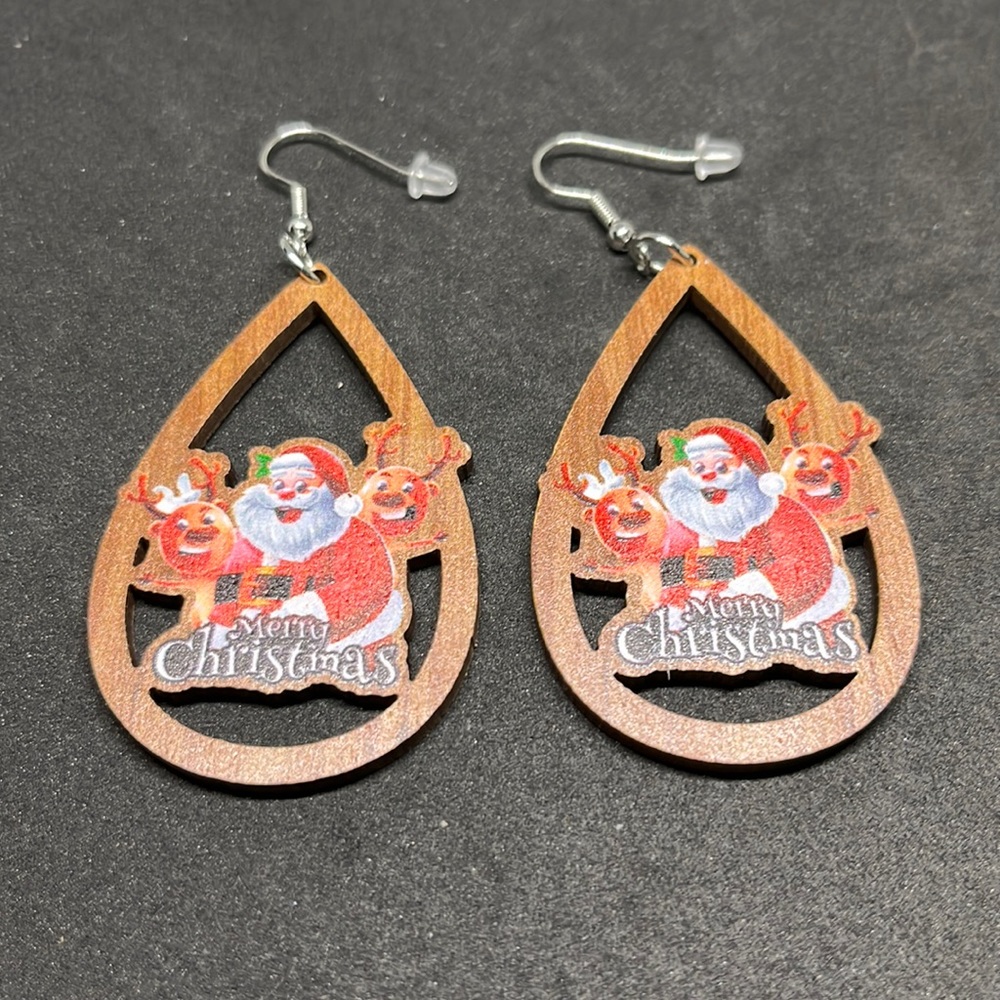 Earrings Christmas Santa